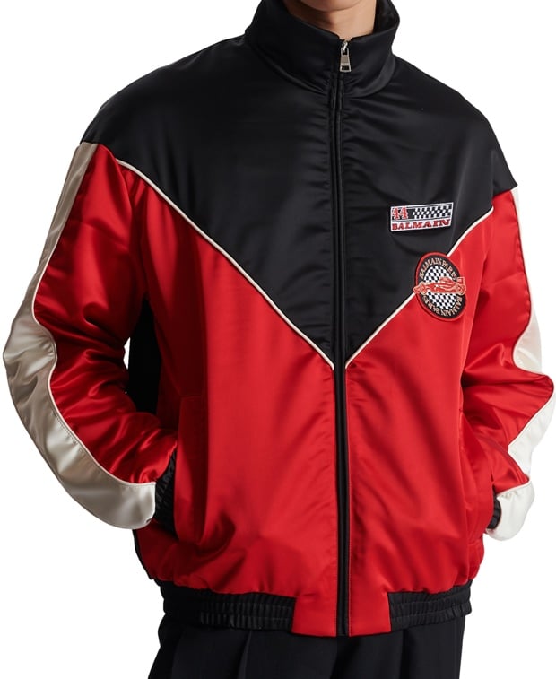 Balmain Uniform-style jacket Red