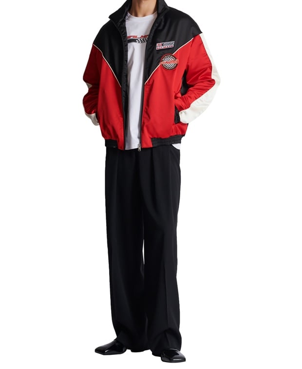 Balmain Uniform-style jacket Red