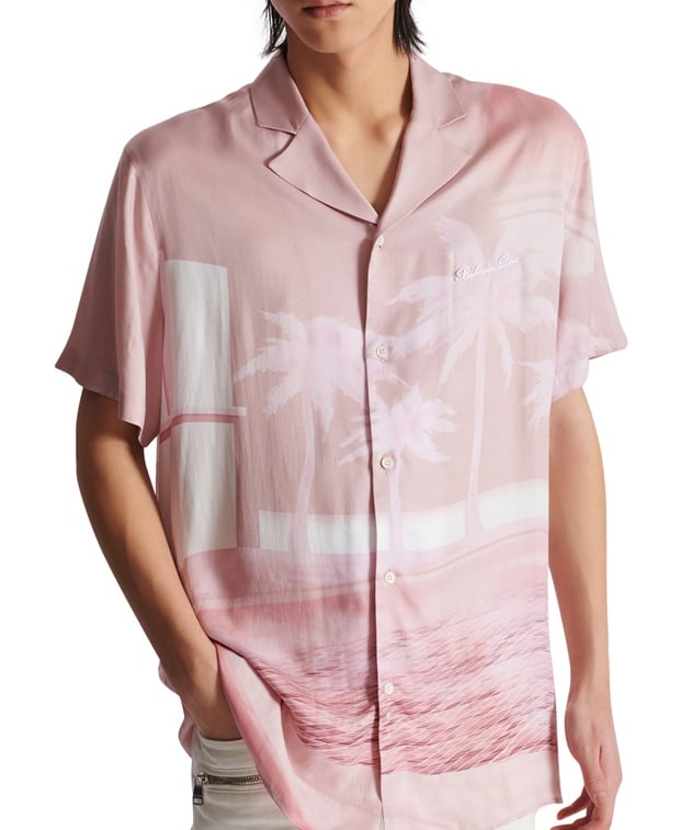 Balmain Short-sleeved shirt - casual fit Pink