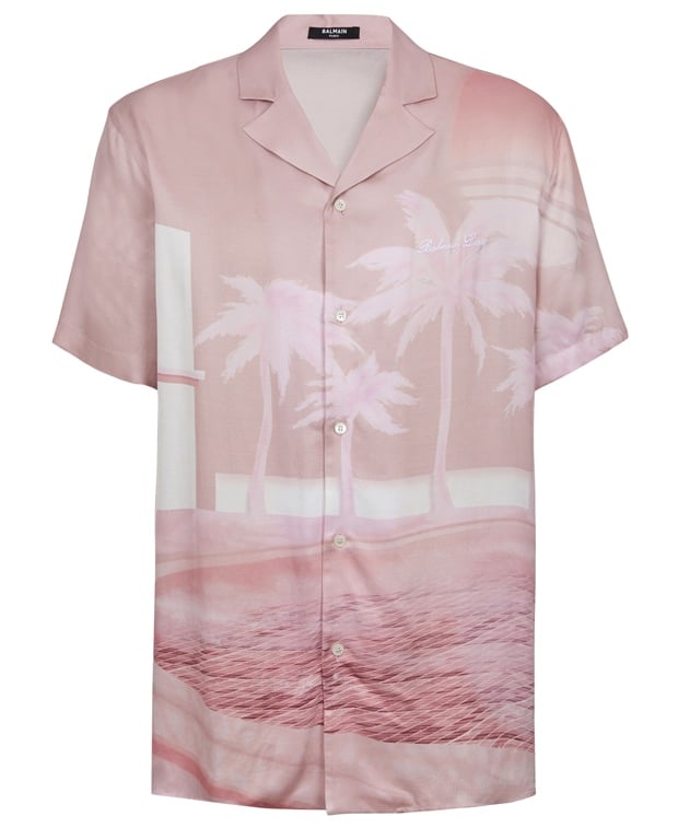Balmain Short-sleeved shirt - casual fit Pink