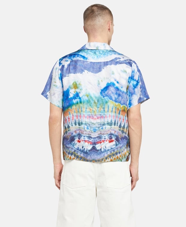 Amiri Short sleeve silk shirt White