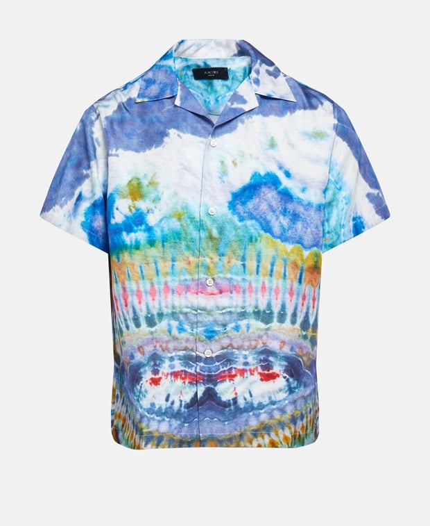 Amiri Short sleeve silk shirt White
