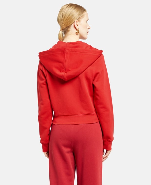 Moschino Hooded sweat jacket Red