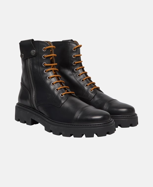 Tod's Stiv Aletto Gomma Pesante Lace-up ankle boot Black