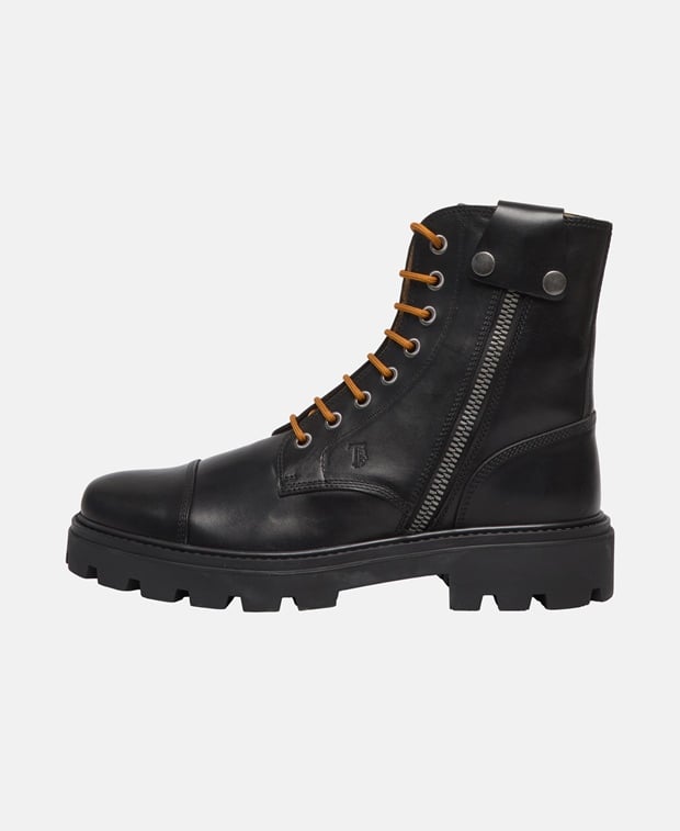 Tod's Stiv Aletto Gomma Pesante Lace-up ankle boot Black