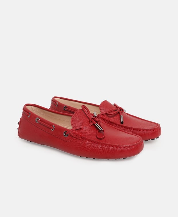 Tod's Heaven Moccasins Dark Red