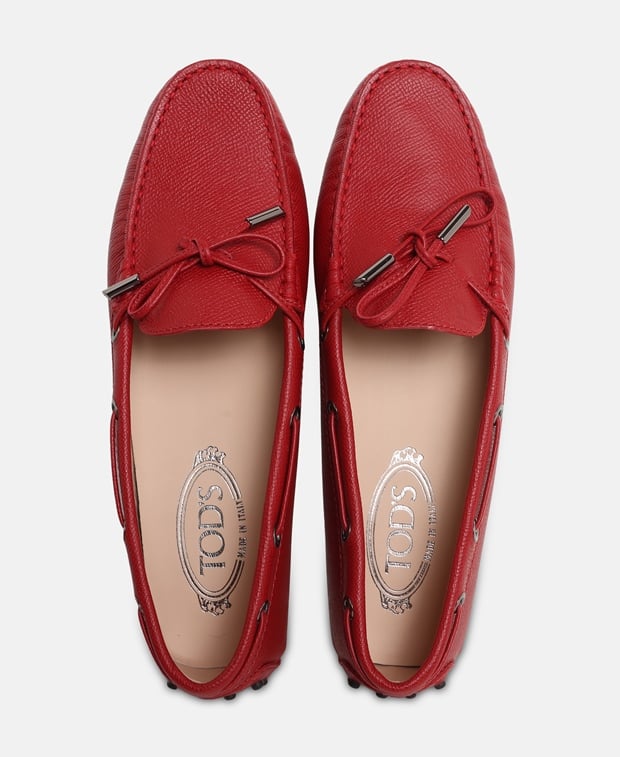 Tod's Heaven Moccasins Dark Red