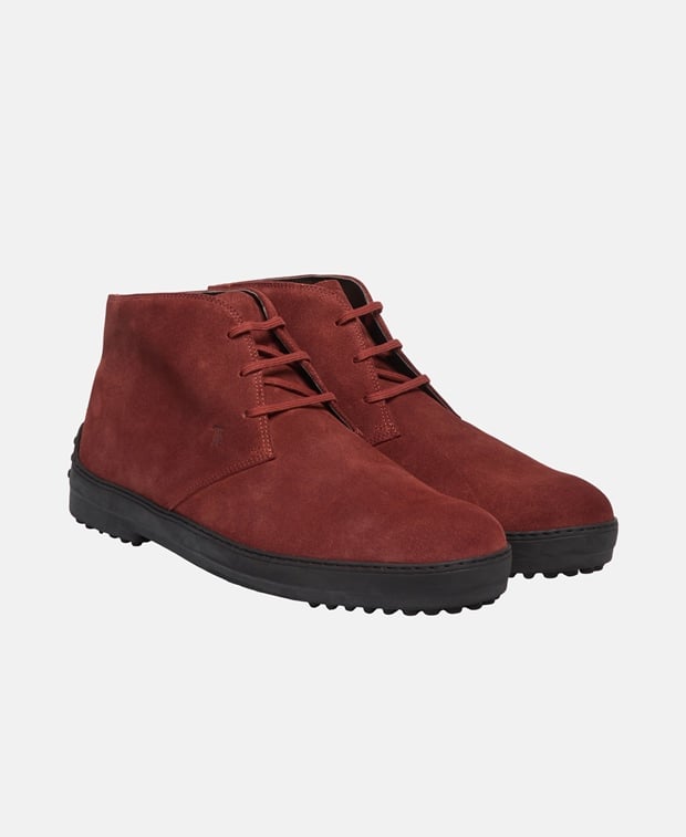 Tod's Polacco Desert boots Burgundy