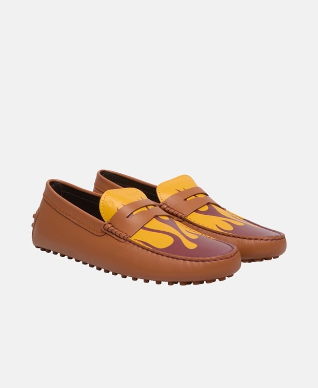 Tod's MOCASSINO FLAME NUOVO GOMMINO 64C Moccasins Cognac