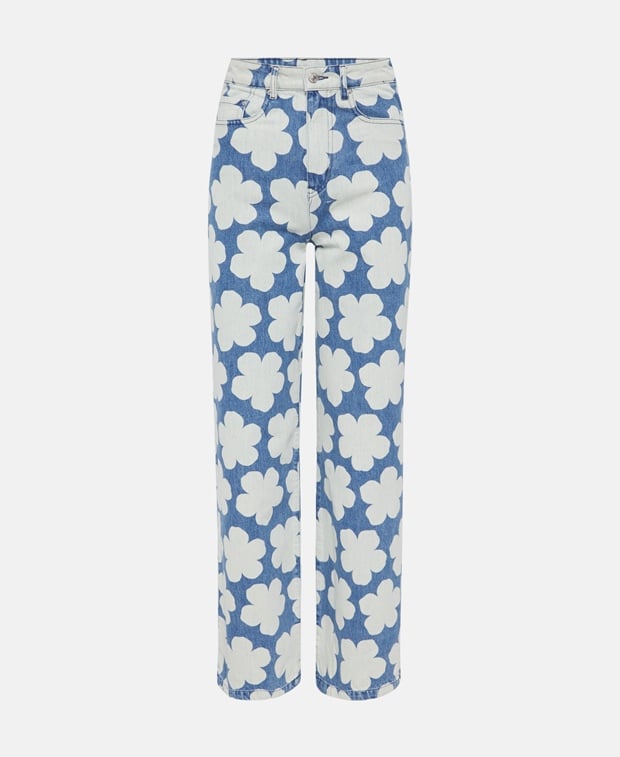 Kenzo Ayame Relaxed Fit Jeans Blue