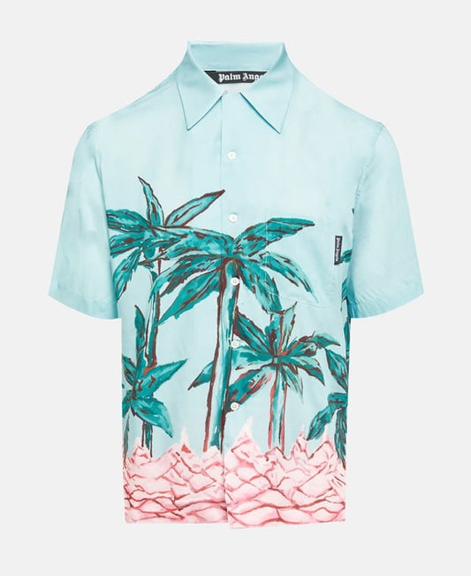 Palm Angels Short-sleeved shirt - regular fit Blue