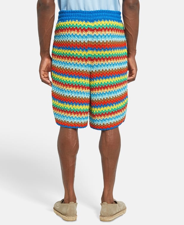 Alanui Knitted shorts Light Blue