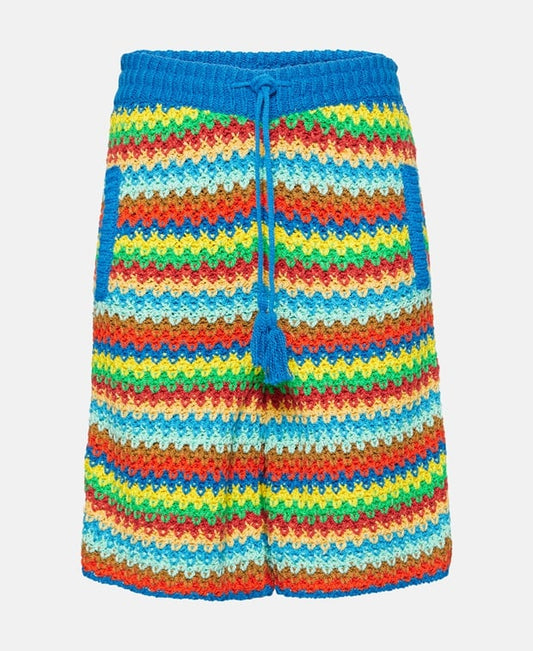 Alanui Knitted shorts Light Blue
