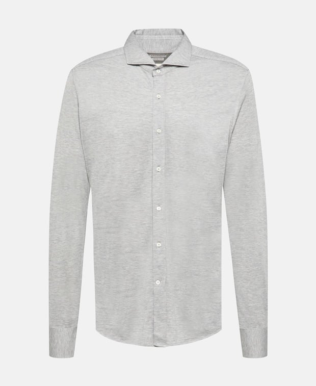 Brunello Cucinelli Long-sleeved shirt - slim fit Grey