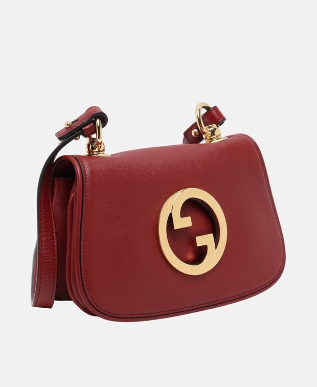 Gucci Leather messenger bag Red