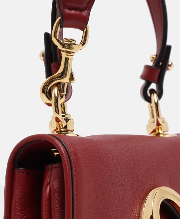 Gucci Leather messenger bag Red