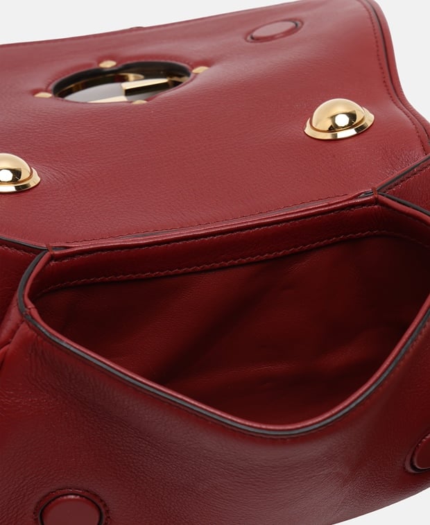 Gucci Leather messenger bag Red