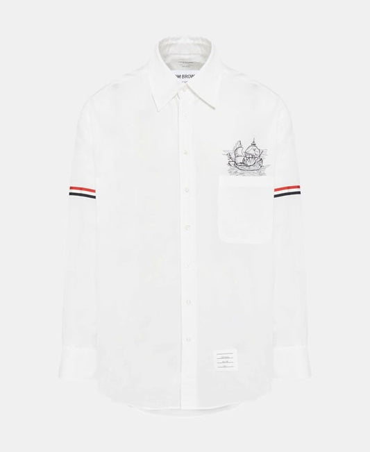 Thom Browne Long-sleeved shirt - oversize fit White