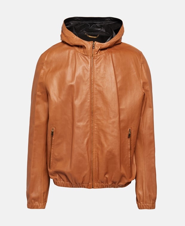 Dolce & Gabbana Leather blouson Brown