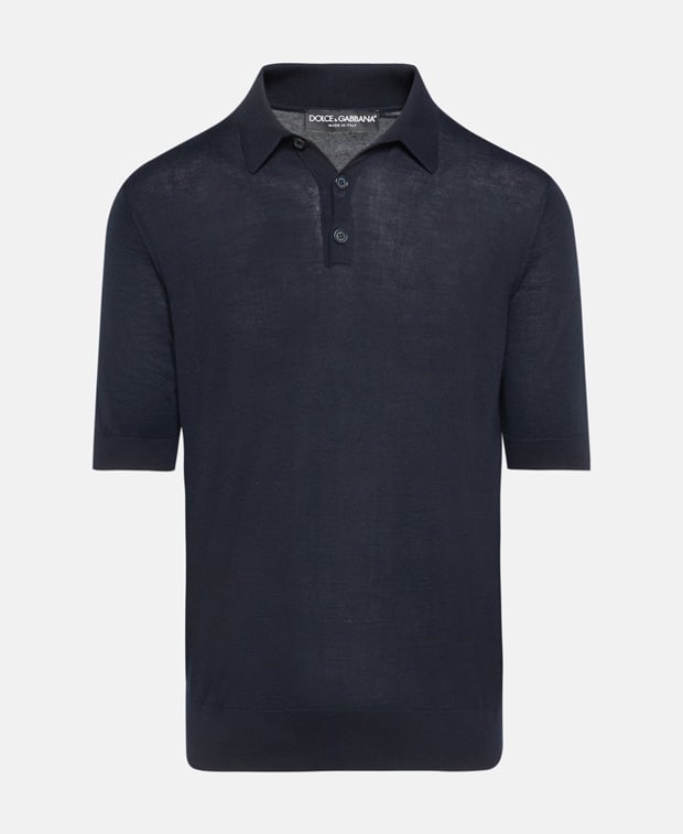 Knitted polo shirt