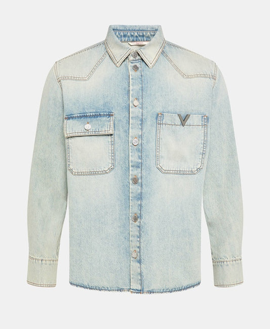 Denim shacket