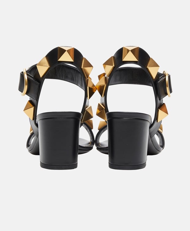 Valentino Garavani Roman Stud Ankle strap sandals Black