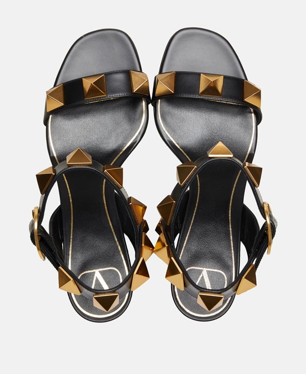 Valentino Garavani Roman Stud Ankle strap sandals Black