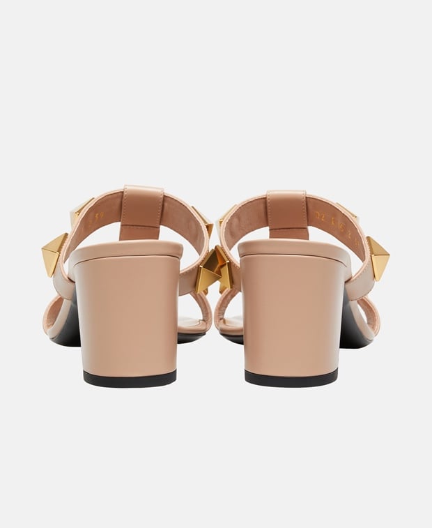 Valentino Garavani Roman Stud Heeled sandals Soft Beige