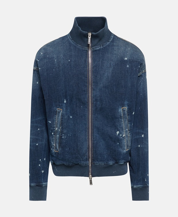 Denim blouson jacket