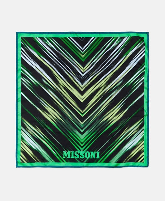 Missoni Silk square scarf Green