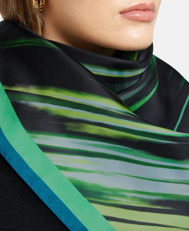 Missoni Silk square scarf Green