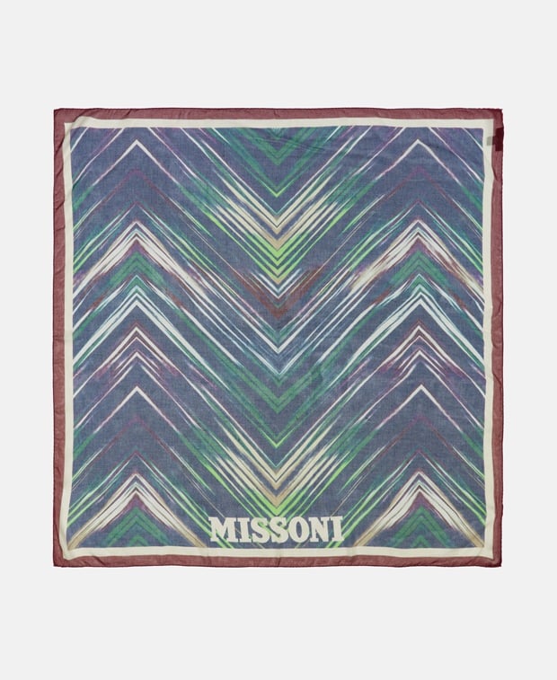 Missoni Silk square scarf Dark Blue