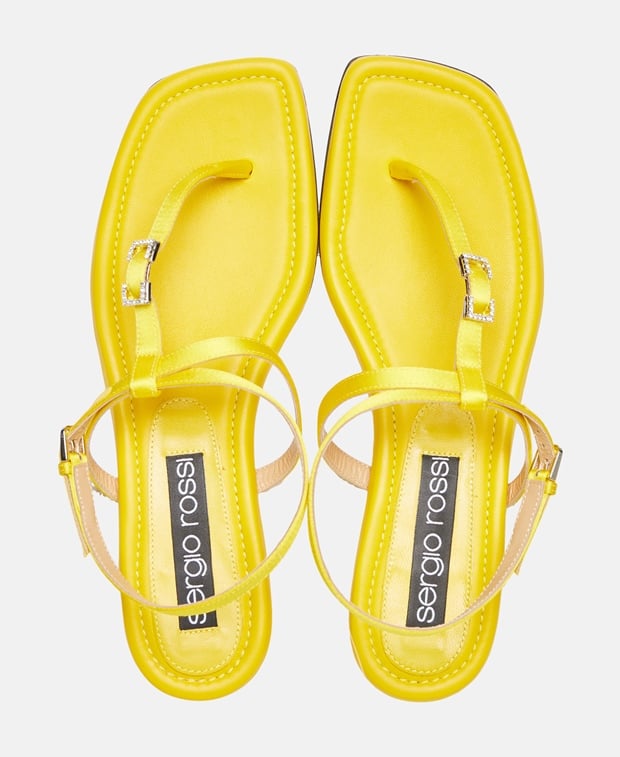 Sergio Rossi Ankle strap sandals Yellow