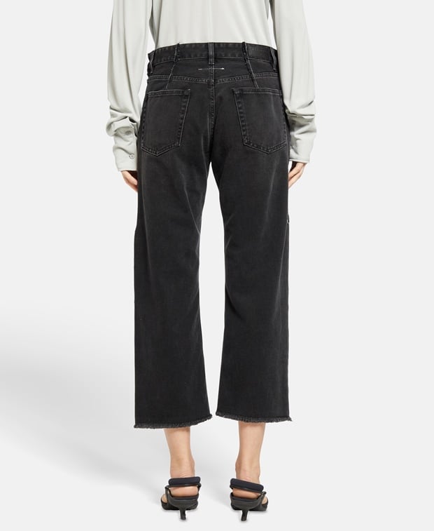 MM6 Maison Margiela Straight leg jeans Caviar Black