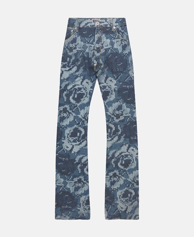 Kenzo Suisen Relaxed Fit Jeans Dark Blue
