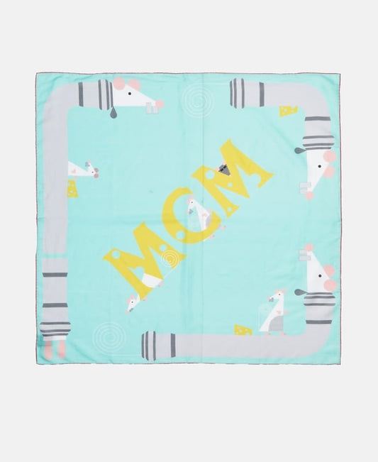MCM Square scarf Light Blue