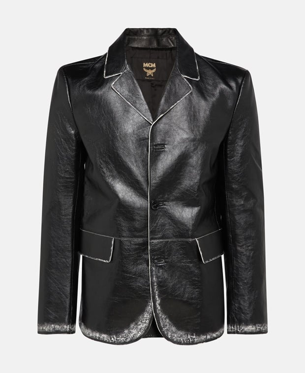 Leather blazer