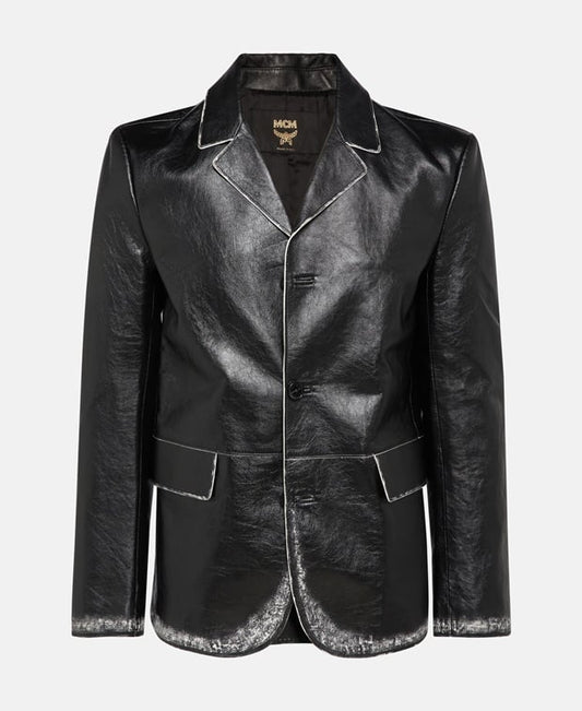 Leather blazer