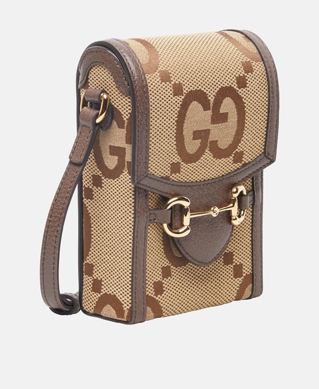 Gucci Horsebit 1955 vertical Mobile phone case Beige