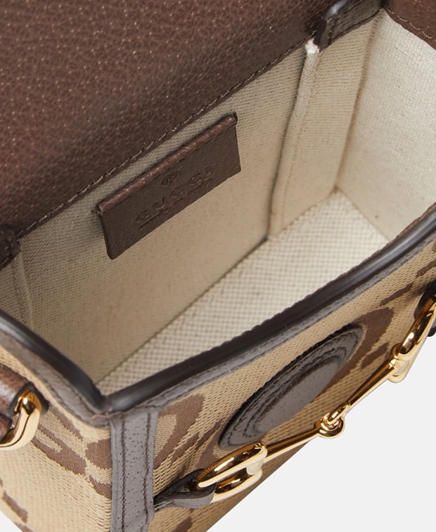 Gucci Horsebit 1955 vertical Mobile phone case Beige