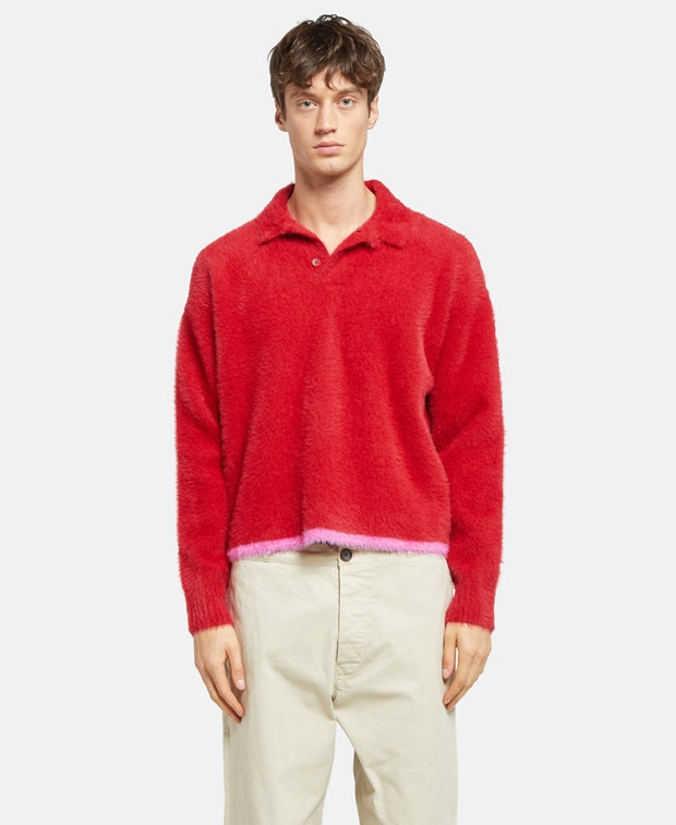 Knitted polo shirt