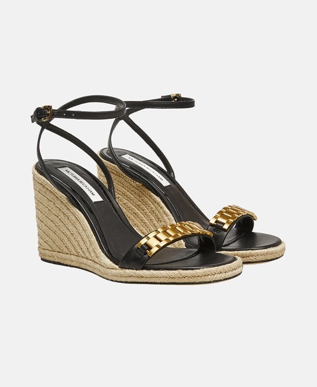 Victoria Beckham Wedged espadrilles Black
