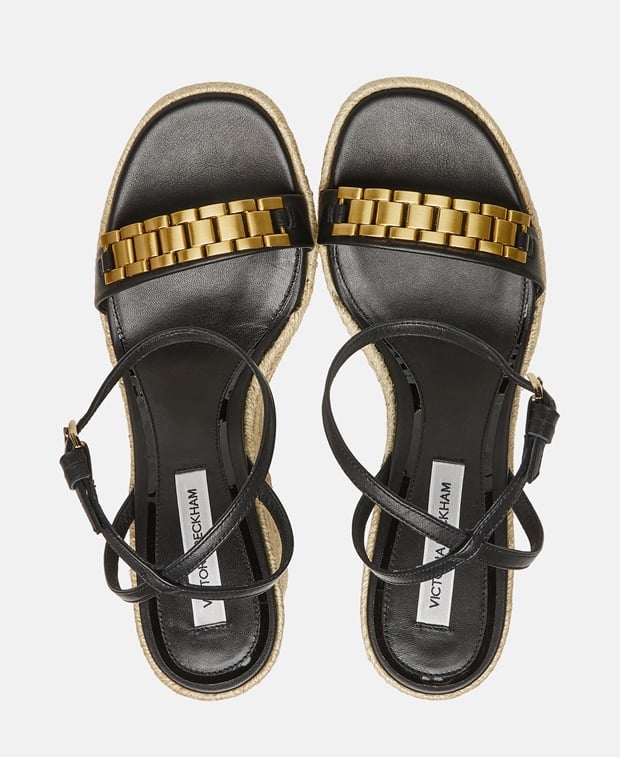 Victoria Beckham Wedged espadrilles Black