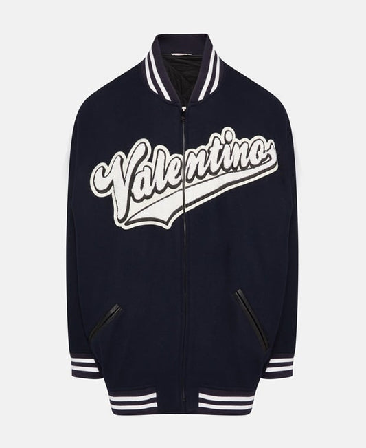Valentino Garavani Wool blouson Dark Blue