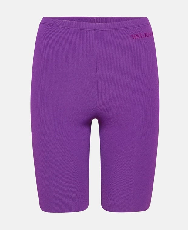 Valentino Garavani Knitted shorts Purple