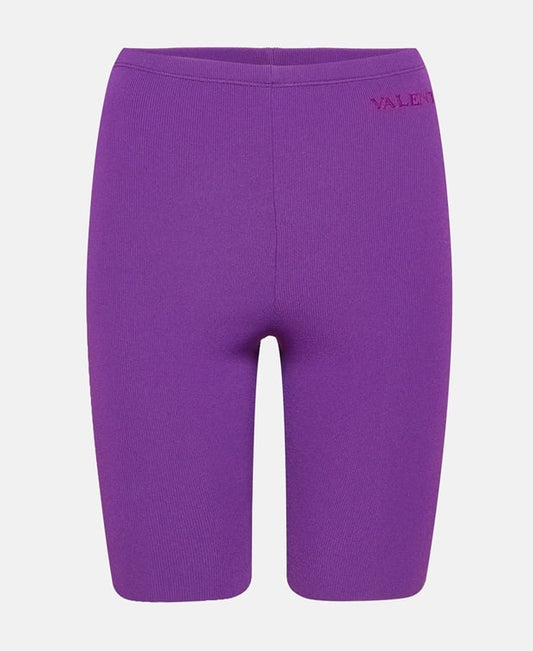 Valentino Garavani Knitted shorts Purple