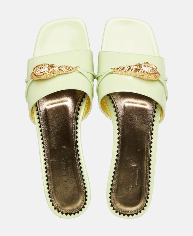Gucci Regent Mules Green