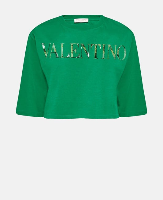 Valentino Garavani Cropped Shirt Green