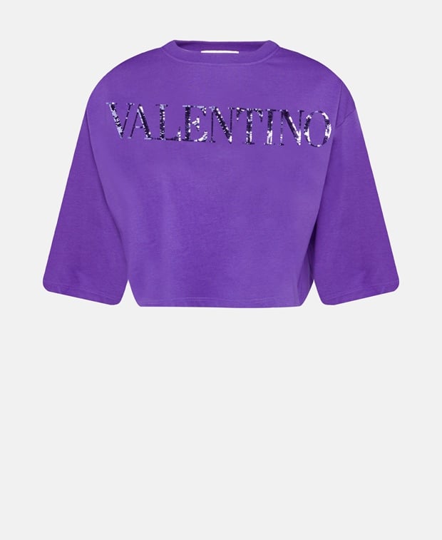 Valentino Garavani Cropped Shirt Purple