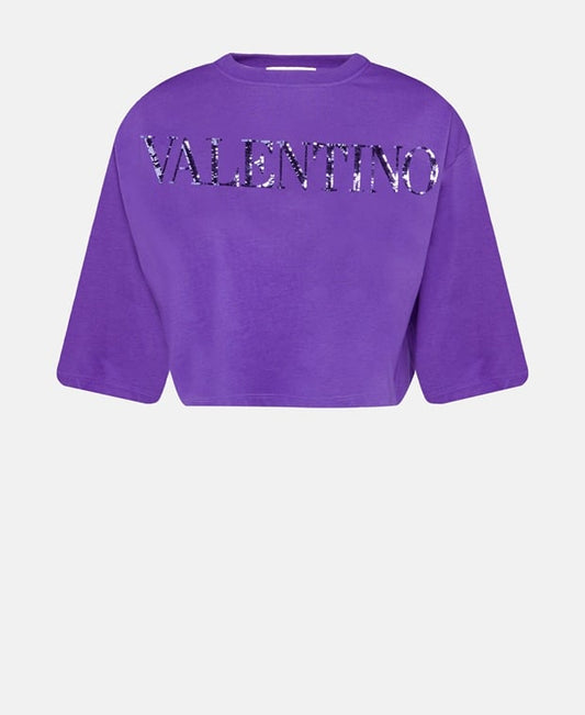 Valentino Garavani Cropped Shirt Purple
